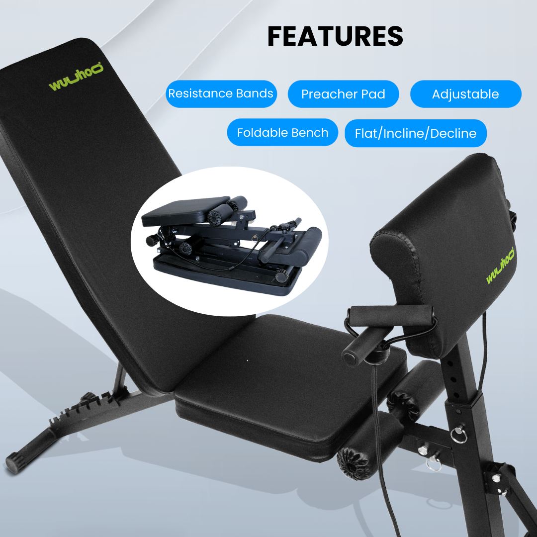 Apex weight bench with bicep pad