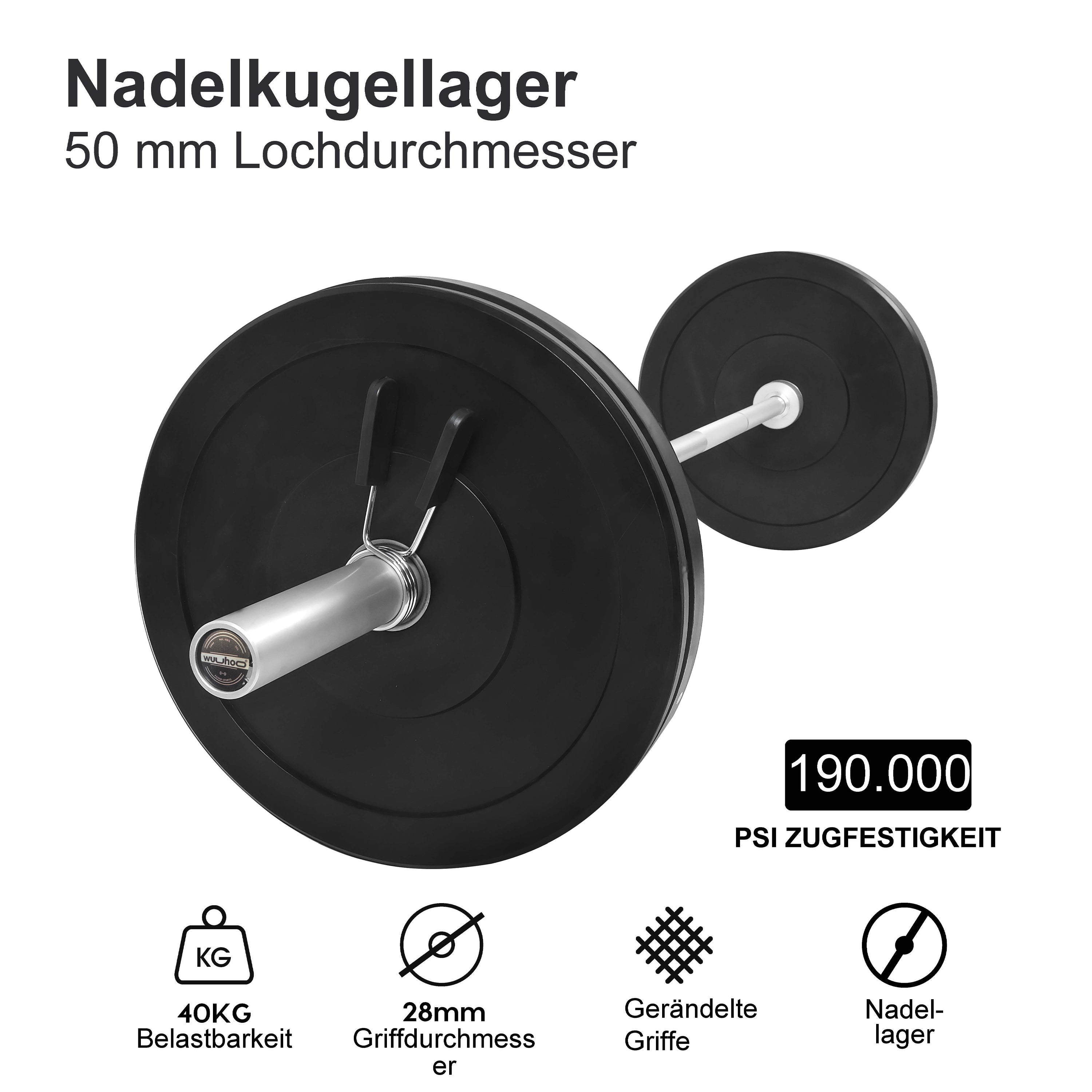 Technik barbell bar Yoni 180cm