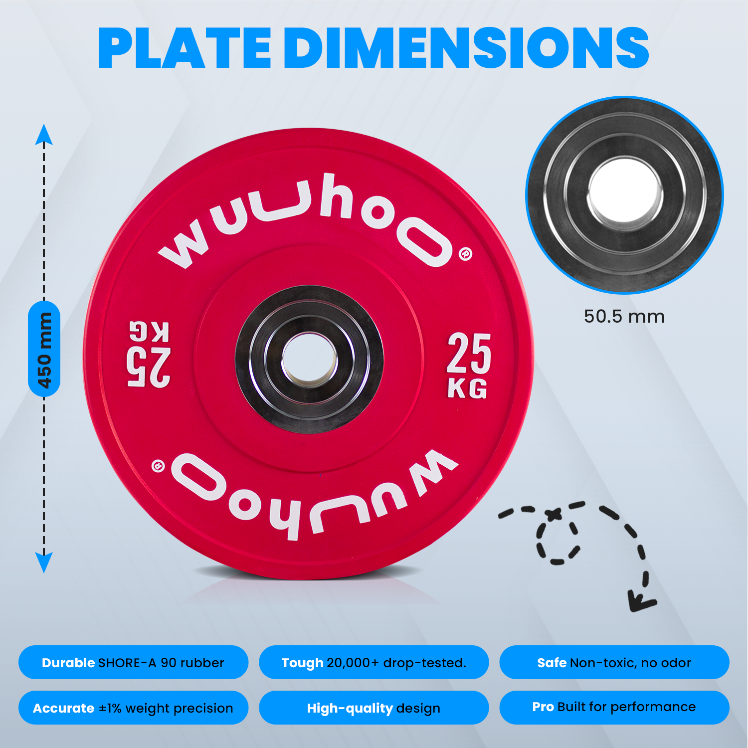 Pro Competition Bumper Plader 50mm