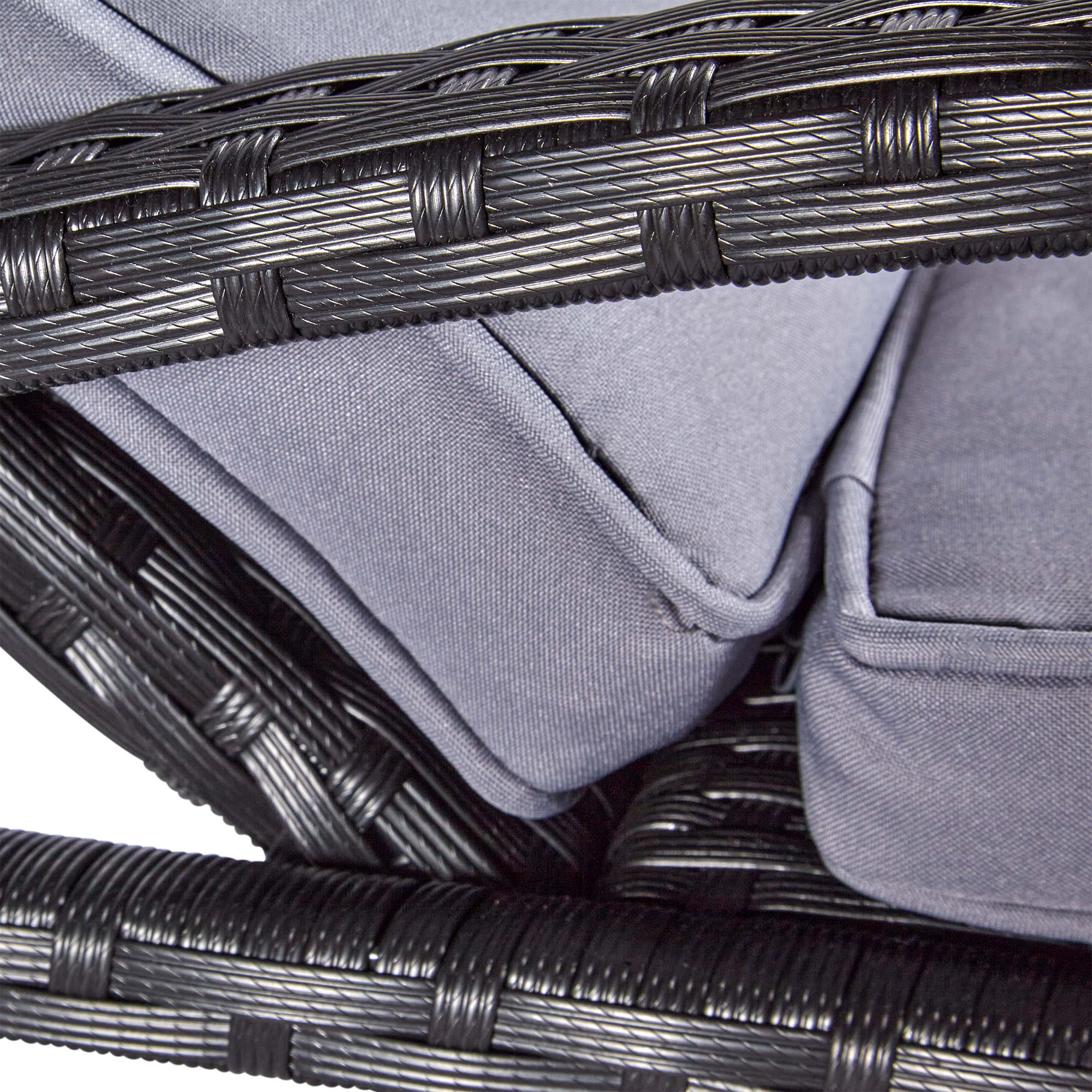 wuuhoo® I Polyratten Sonnenliege Sylta mit Räder I Gartenliege 5-fach höhenverstellbar I Strandliege mit Armlehne incl. Kissen I Metall pulverbeschichtet I Wetterfest für Innen und Außen