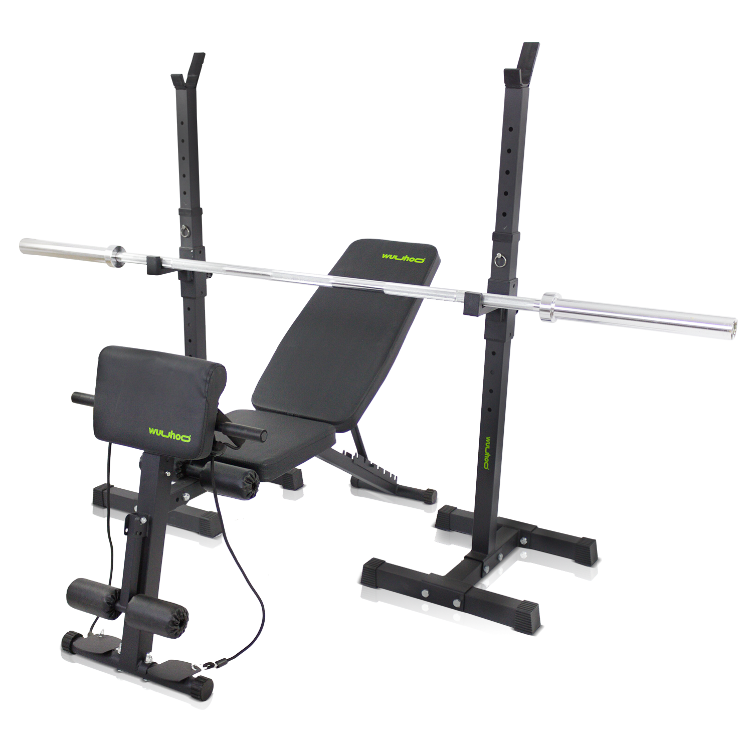 Home Gym Set – Bench Press | Weight Bench, Stand & Barbell
