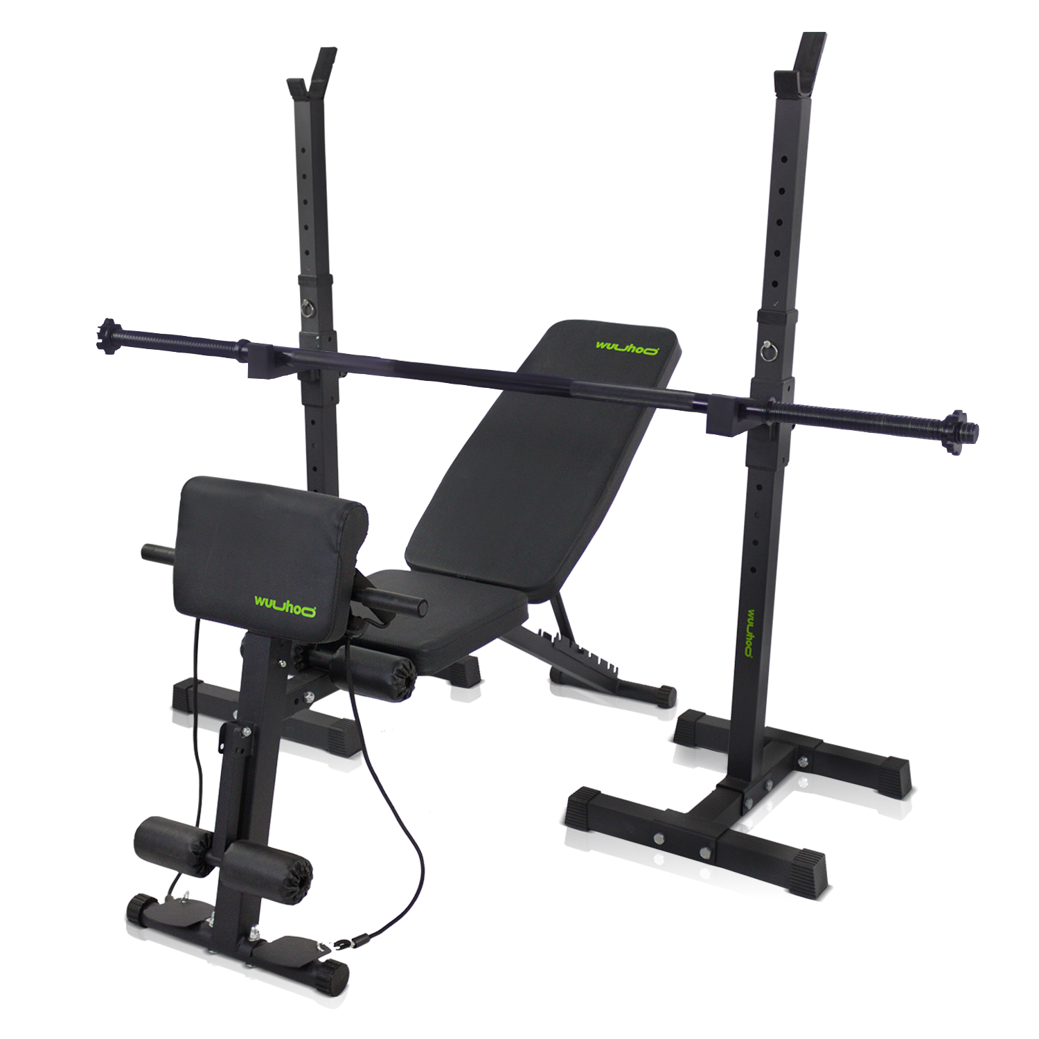 Home Gym Set – Bench Press | Weight Bench, Stand & Barbell