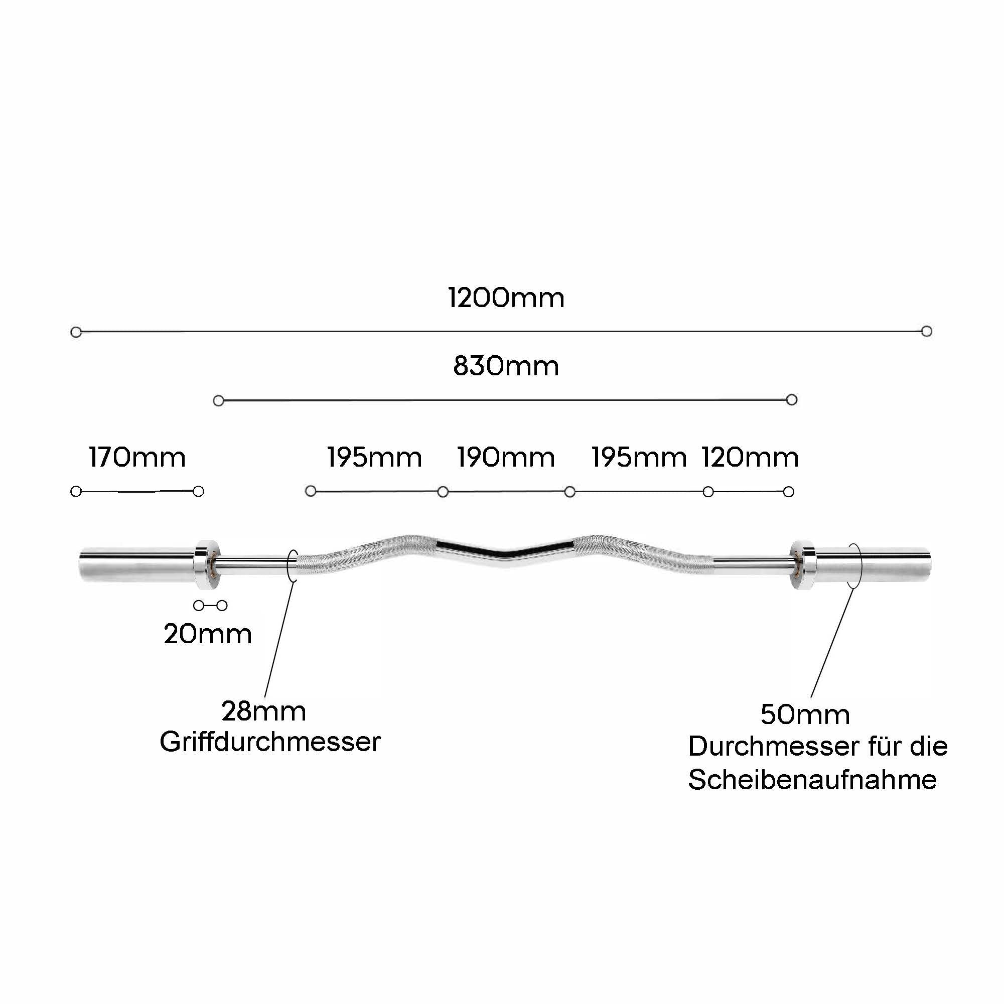 Curl Bar Greg 120cm