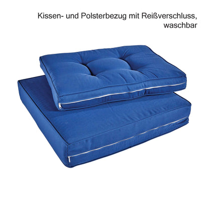 wuuhoo® I Polyratten Schaukelstuhl Lorelei in grau I Gartenstuhl mit Armlehne incl. bequemen Sitzkissen I Schwingsessel mit Metallgestell pulverbeschichtet I Wetterfest für Innen und Außen