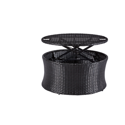 wuuhoo® I Elegante Polyrattan Sonneninsel Sansi in schwarz I Lounge Set mit verstellbarem Mitteltisch I Sonnenliege frei zu gruppieren incl. Auflage und Kissen I aufklappbares Sonnendach I Wetterfest