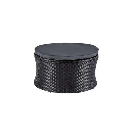 wuuhoo® I Elegante Polyrattan Sonneninsel Sansi in schwarz I Lounge Set mit verstellbarem Mitteltisch I Sonnenliege frei zu gruppieren incl. Auflage und Kissen I aufklappbares Sonnendach I Wetterfest