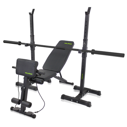 Home Gym Set – Bench Press | Weight Bench, Stand &amp; Barbell