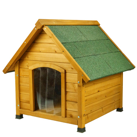 wuuhoo® Premium Hundehütte Rex - wetterfeste isolierte Holz Hundehütte mit Türklappen und abnehmbarem Dach, für drinnen und draußen, 72x76x73cm / 85x101x85cm, Hundehütte für kleine und große Hunde