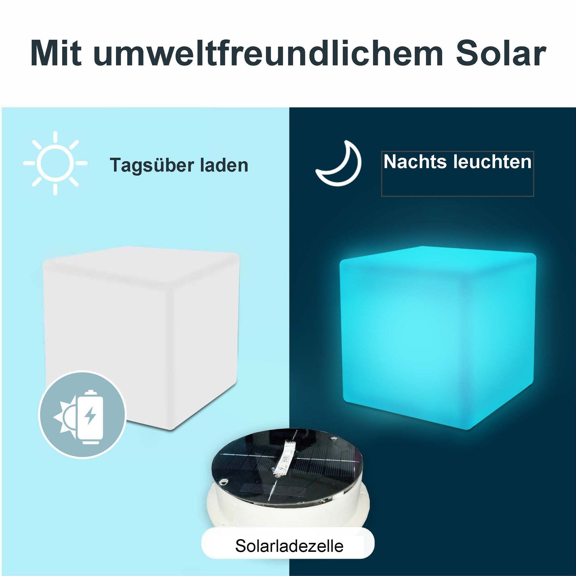 LED Solarwürfel Kubi wetterfest – Co GmbH wuuhoo & KG