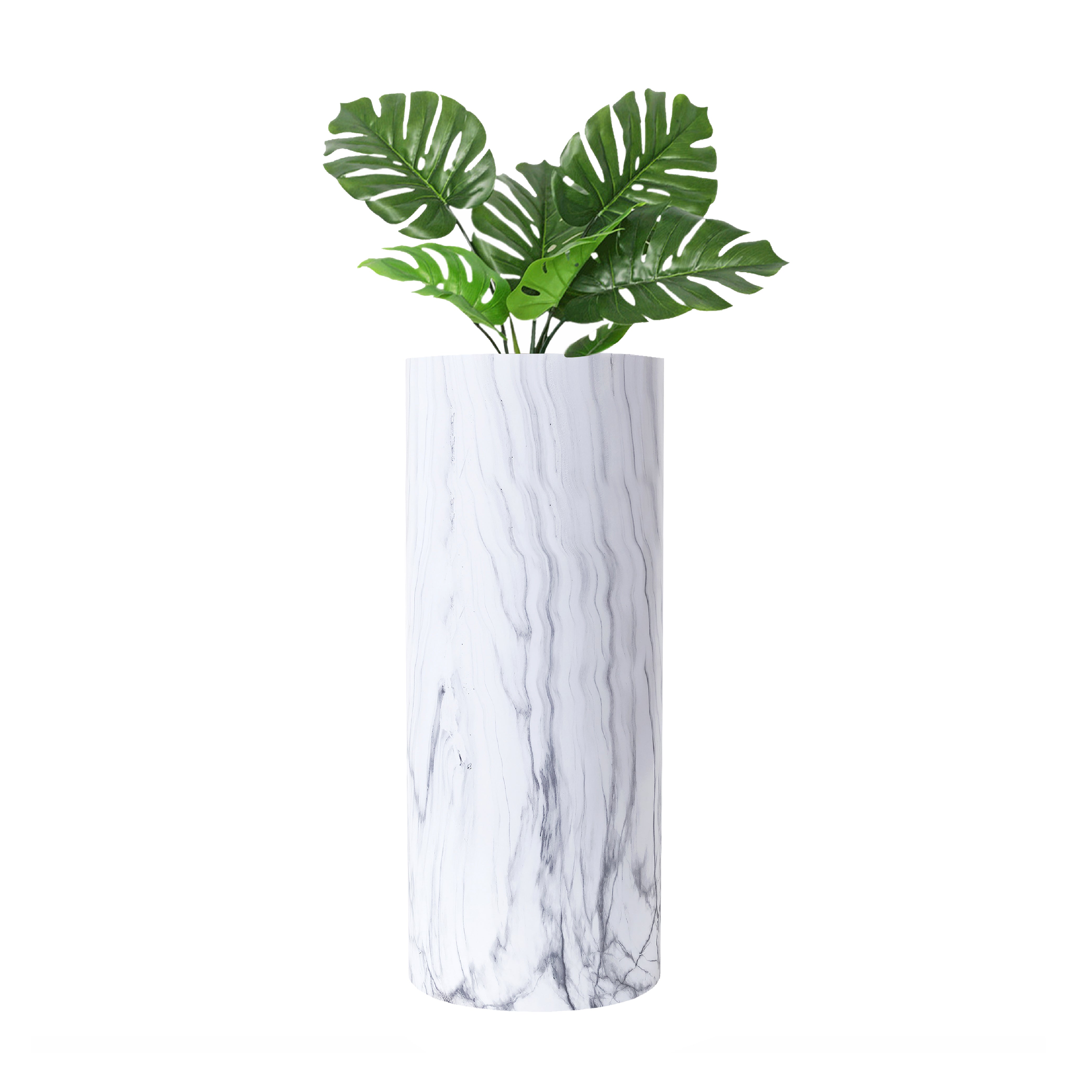 Pflanzkübel Lily Marmoroptik weiß