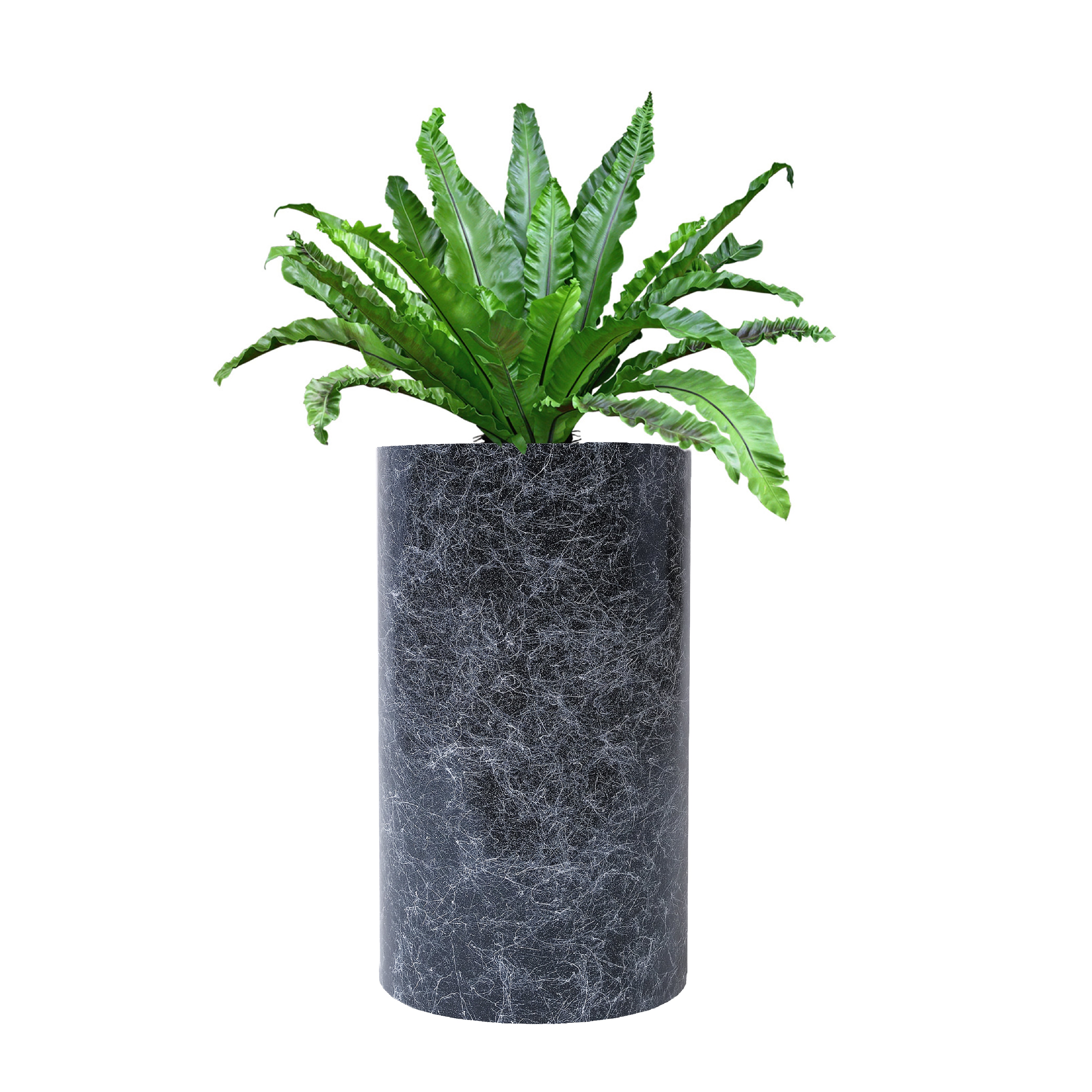Pflanzkübel Ivy Marmoroptik schwarz